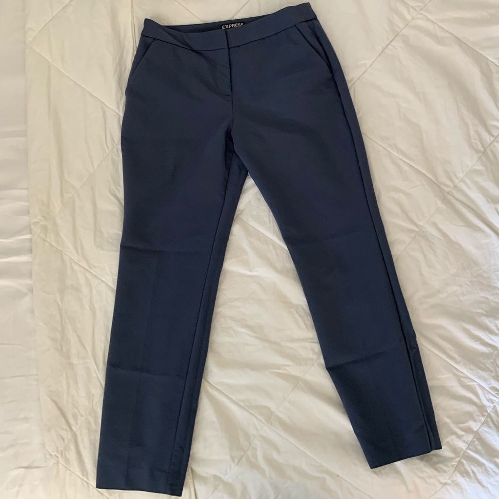 Express Navy Blue Columnist Dress Pants